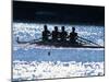Silhouette of Men's Fours Rowing Team in Action, USA-null-Mounted Premium Photographic Print