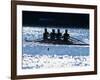 Silhouette of Men's Fours Rowing Team in Action, USA-null-Framed Photographic Print