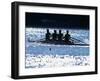 Silhouette of Men's Fours Rowing Team in Action, USA-null-Framed Photographic Print