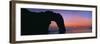 Silhouette of Natural Arch, Durdle Door, Dorset, England-null-Framed Photographic Print