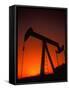 Silhouette of Oil Pump Jack, Tulsa, Oklahoma-Bill Bachmann-Framed Stretched Canvas
