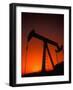 Silhouette of Oil Pump Jack, Tulsa, Oklahoma-Bill Bachmann-Framed Photographic Print