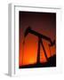 Silhouette of Oil Pump Jack, Tulsa, Oklahoma-Bill Bachmann-Framed Photographic Print