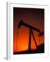 Silhouette of Oil Pump Jack, Tulsa, Oklahoma-Bill Bachmann-Framed Photographic Print