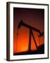 Silhouette of Oil Pump Jack, Tulsa, Oklahoma-Bill Bachmann-Framed Photographic Print