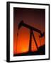 Silhouette of Oil Pump Jack, Tulsa, Oklahoma-Bill Bachmann-Framed Photographic Print