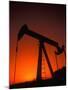 Silhouette of Oil Pump Jack, Tulsa, Oklahoma-Bill Bachmann-Mounted Photographic Print