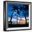 Silhouette of Palm Trees at Sunset, Nippah Beach, Lombok, Indonesia, Southeast Asia, Asia-Matthew Williams-Ellis-Framed Premium Photographic Print