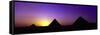 Silhouette of Pyramids at Dusk, Giza, Egypt-null-Framed Stretched Canvas