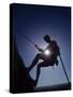 Silhouette of Rock Climber-null-Stretched Canvas