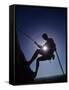 Silhouette of Rock Climber-null-Framed Stretched Canvas