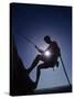 Silhouette of Rock Climber-null-Stretched Canvas