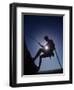 Silhouette of Rock Climber-null-Framed Photographic Print