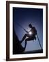 Silhouette of Rock Climber-null-Framed Photographic Print