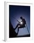 Silhouette of Rock Climber-null-Framed Photographic Print