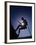 Silhouette of Rock Climber-null-Framed Photographic Print