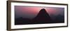 Silhouette of rock formations at dusk, Seven Star Park, Guilin, China-Panoramic Images-Framed Photographic Print