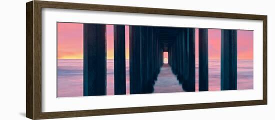 Silhouette of Scripps Pier, La Jolla, San Diego, California, Usa-null-Framed Photographic Print