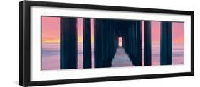 Silhouette of Scripps Pier, La Jolla, San Diego, California, Usa-null-Framed Photographic Print