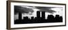 Silhouette of Skyscrapers in a City, Century City, City of Los Angeles, Los Angeles County-null-Framed Photographic Print