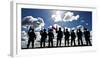 Silhouette of Soldiers from the U.S. Army National Guard-Stocktrek Images-Framed Photographic Print