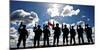 Silhouette of Soldiers from the U.S. Army National Guard-Stocktrek Images-Mounted Photographic Print