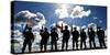 Silhouette of Soldiers from the U.S. Army National Guard-Stocktrek Images-Stretched Canvas