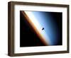 Silhouette of Space Shuttle Endeavour over Earth's Colorful Horizon-null-Framed Premium Photographic Print