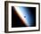 Silhouette of Space Shuttle Endeavour over Earth's Colorful Horizon-null-Framed Photographic Print