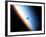 Silhouette of Space Shuttle Endeavour over Earth's Colorful Horizon-null-Framed Photographic Print