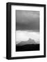 Silhouette of Stac Pollaidh Against Storm Sky, Viewed from Tanera More, Coigach and Assynt, UK-Niall Benvie-Framed Photographic Print