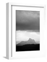 Silhouette of Stac Pollaidh Against Storm Sky, Viewed from Tanera More, Coigach and Assynt, UK-Niall Benvie-Framed Photographic Print