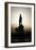 Silhouette of Statue of Robert the Bruce at Sunrise, Stirling Castle, Scotland, United Kingdom-Nick Servian-Framed Photographic Print