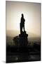 Silhouette of Statue of Robert the Bruce at Sunrise, Stirling Castle, Scotland, United Kingdom-Nick Servian-Mounted Photographic Print