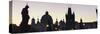 Silhouette of Statues on Charles Bridge-Markus Lange-Stretched Canvas