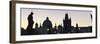 Silhouette of Statues on Charles Bridge-Markus Lange-Framed Photographic Print