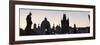 Silhouette of Statues on Charles Bridge-Markus Lange-Framed Photographic Print