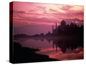 Silhouette of Taj Mahal, Agra, India-Mitch Diamond-Stretched Canvas