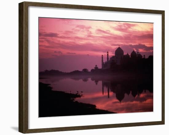 Silhouette of Taj Mahal, Agra, India-Mitch Diamond-Framed Photographic Print