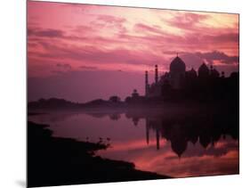 Silhouette of Taj Mahal, Agra, India-Mitch Diamond-Mounted Photographic Print