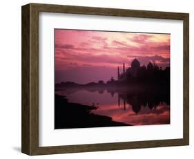 Silhouette of Taj Mahal, Agra, India-Mitch Diamond-Framed Photographic Print