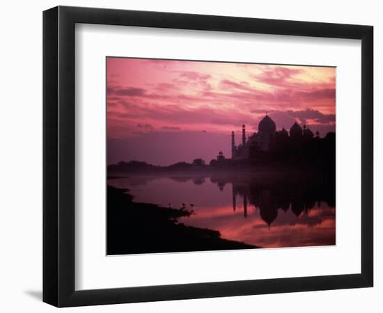 Silhouette of Taj Mahal, Agra, India-Mitch Diamond-Framed Photographic Print