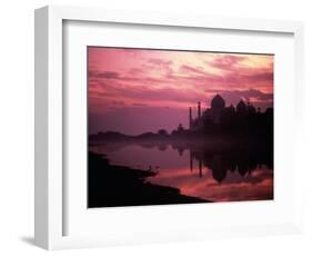 Silhouette of Taj Mahal, Agra, India-Mitch Diamond-Framed Photographic Print