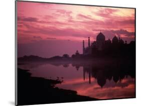 Silhouette of Taj Mahal, Agra, India-Mitch Diamond-Mounted Photographic Print