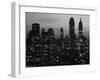 Silhouette of the Empire State Building and Other Buildings without Light During Wartime-Andreas Feininger-Framed Photographic Print