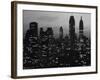 Silhouette of the Empire State Building and Other Buildings without Light During Wartime-Andreas Feininger-Framed Photographic Print