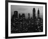 Silhouette of the Empire State Building and Other Buildings without Light During Wartime-Andreas Feininger-Framed Photographic Print