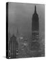 Silhouette of the Empire State Building and Other Buildings without Light During Wartime-Andreas Feininger-Stretched Canvas