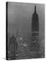 Silhouette of the Empire State Building and Other Buildings without Light During Wartime-Andreas Feininger-Stretched Canvas