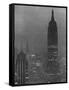 Silhouette of the Empire State Building and Other Buildings without Light During Wartime-Andreas Feininger-Framed Stretched Canvas
